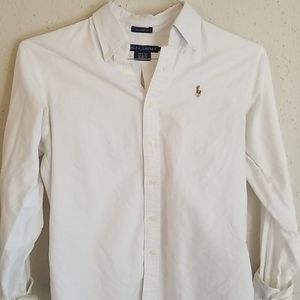 white Ralph Lauren button down